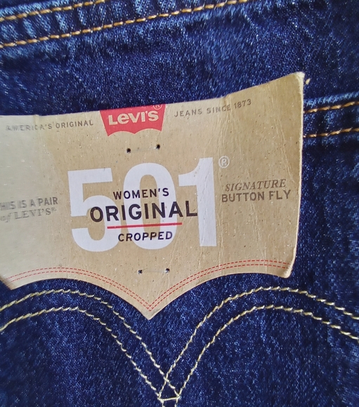 NWT Womens 501 Levi's Original Cropped jeans - Picture 8 of 13